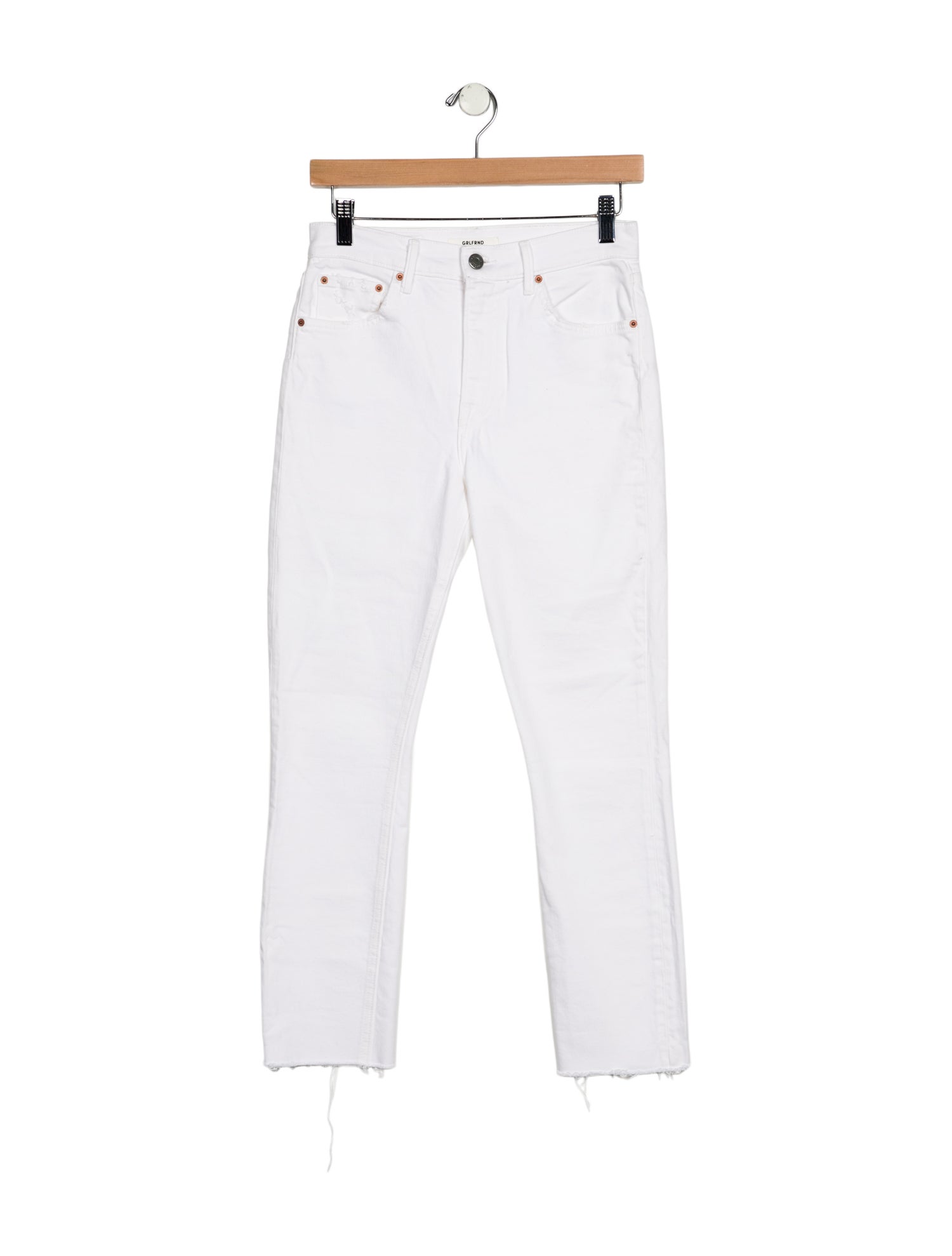 GRLFRND Mid-Rise Straight Leg Jeans