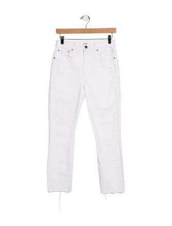 GRLFRND Mid-Rise Straight Leg Jeans