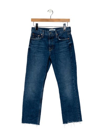 GRLFRND Mid-Rise Straight Leg Jeans