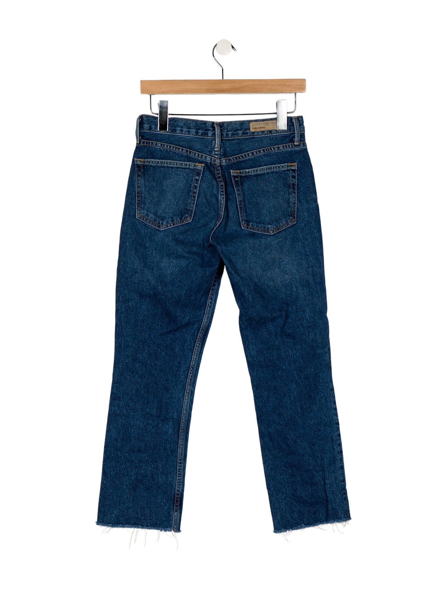 GRLFRND Mid-Rise Straight Leg Jeans