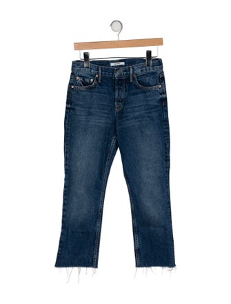 GRLFRND Mid-Rise Straight Leg Jeans