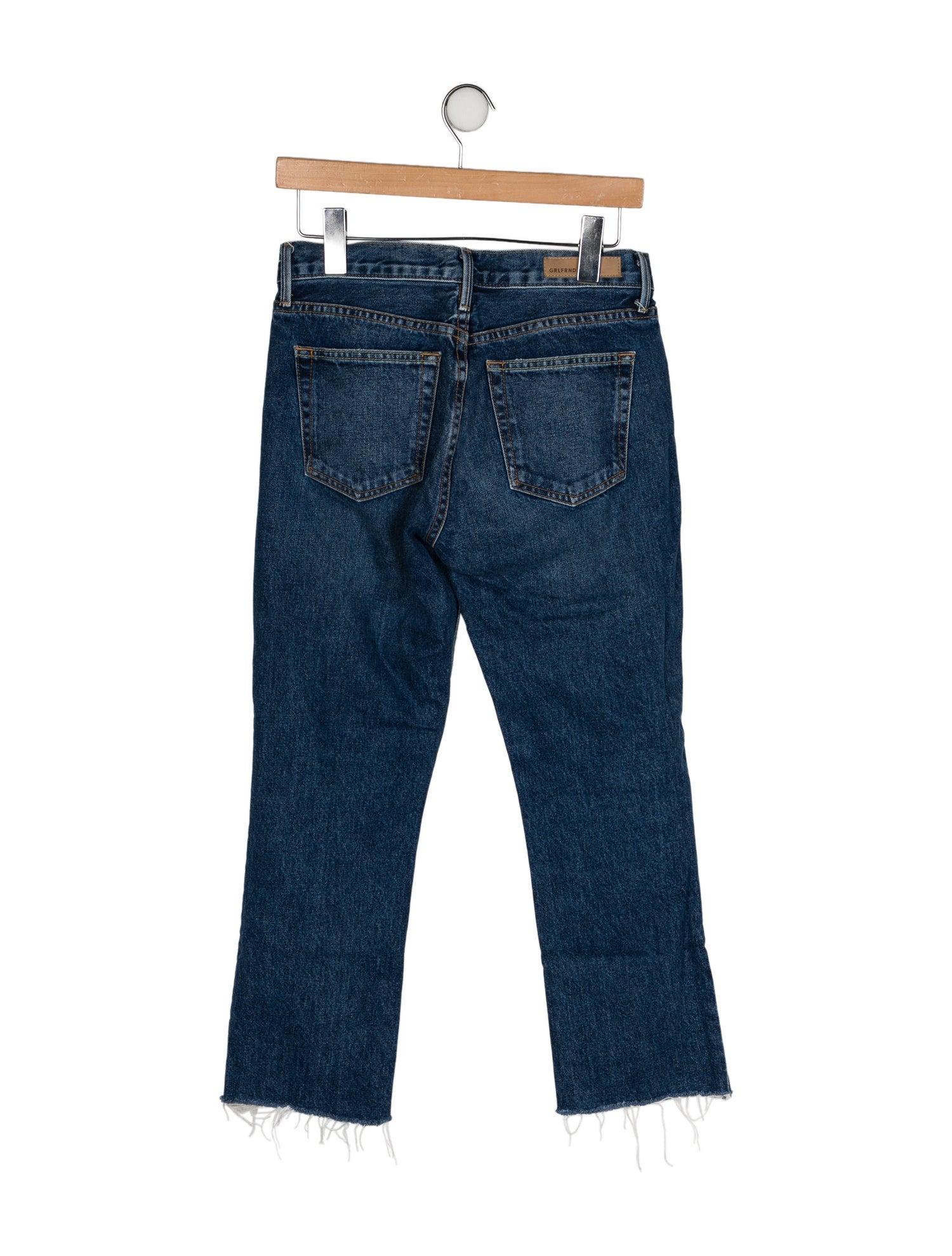 GRLFRND Mid-Rise Straight Leg Jeans