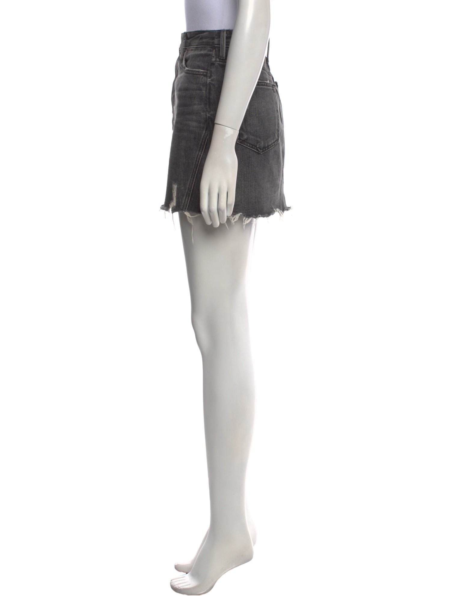 GRLFRND Distressed Accents Mini Skirt