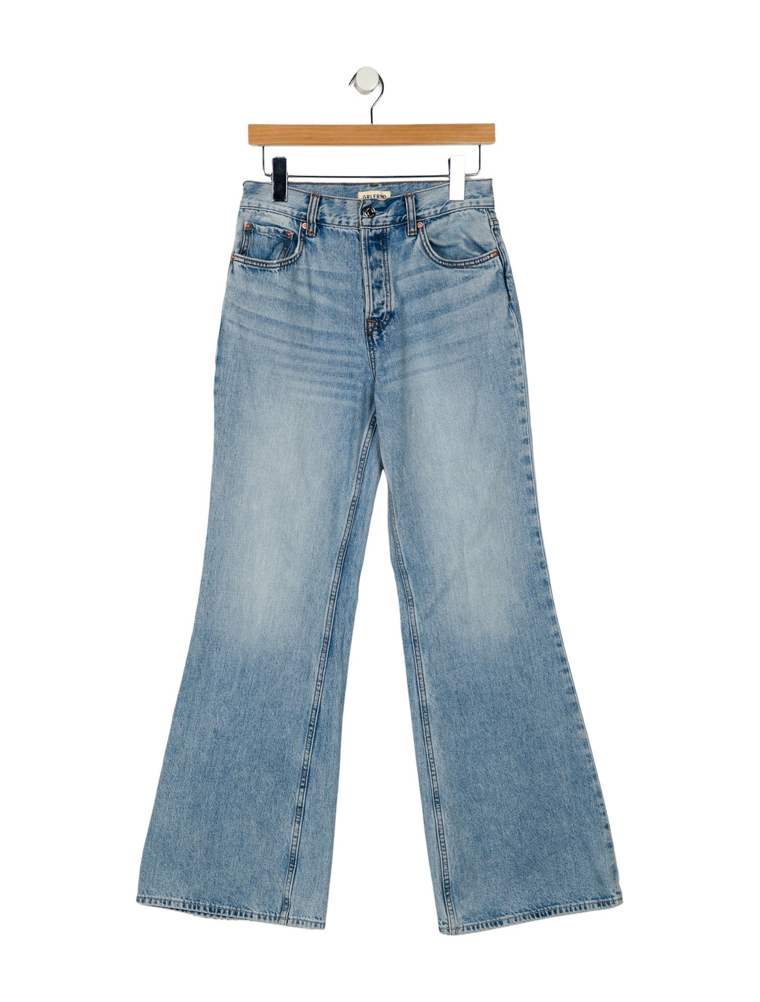 GRLFRND High-Rise Wide Leg Jeans