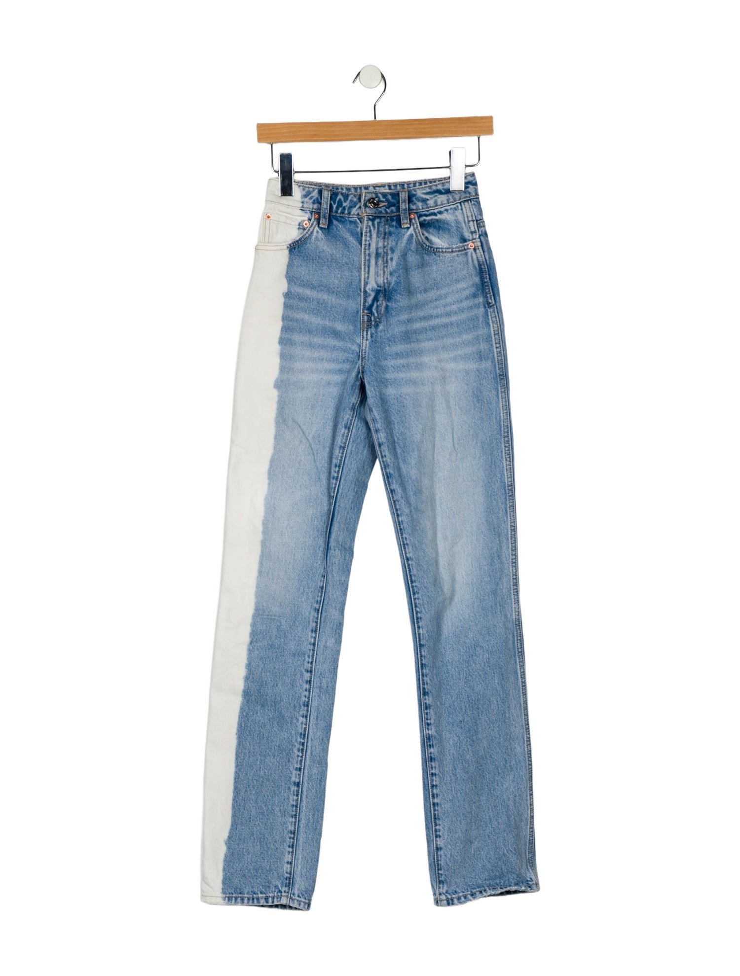 GRLFRND High-Rise Straight Leg Jeans