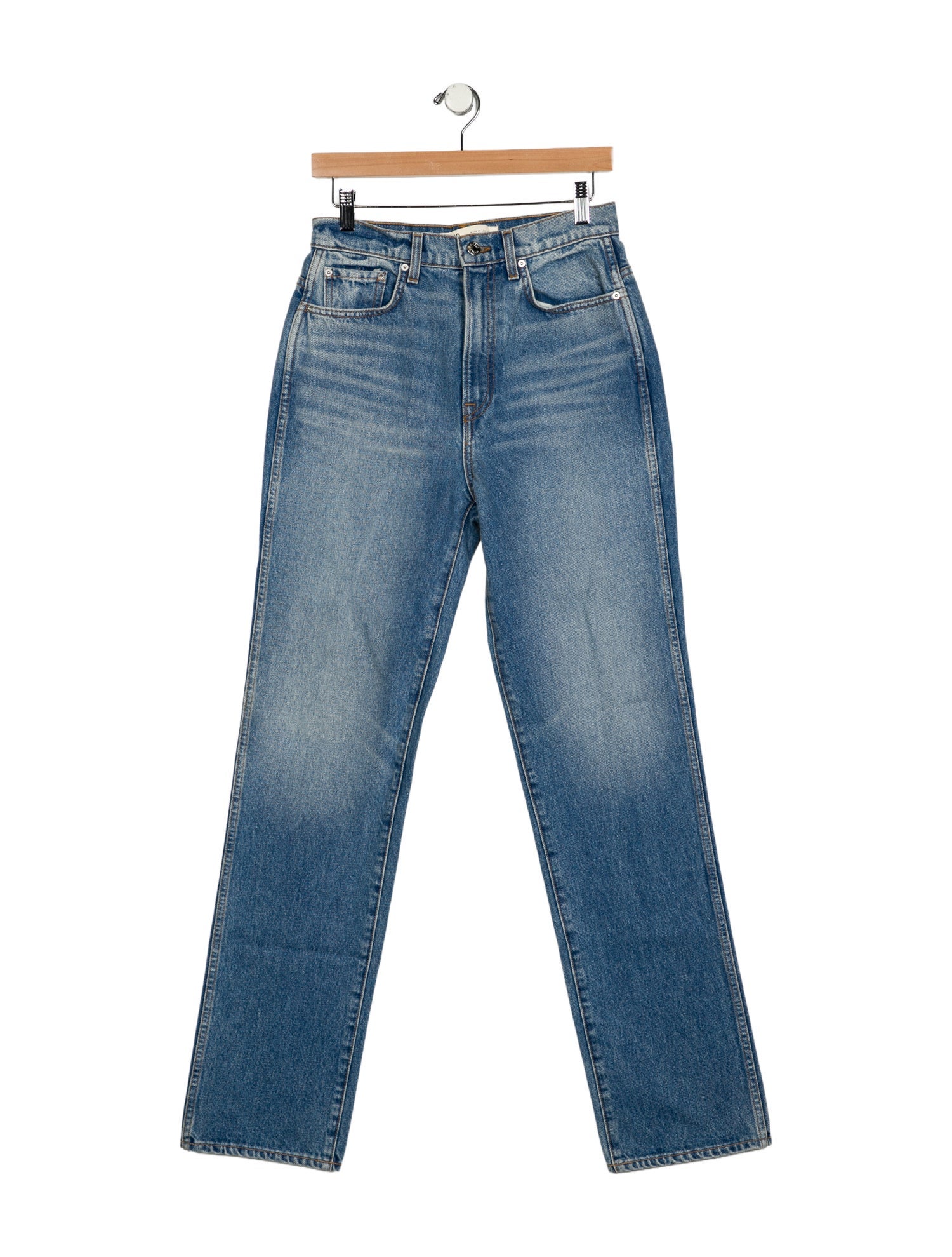 GRLFRND High-Rise Straight Leg Jeans
