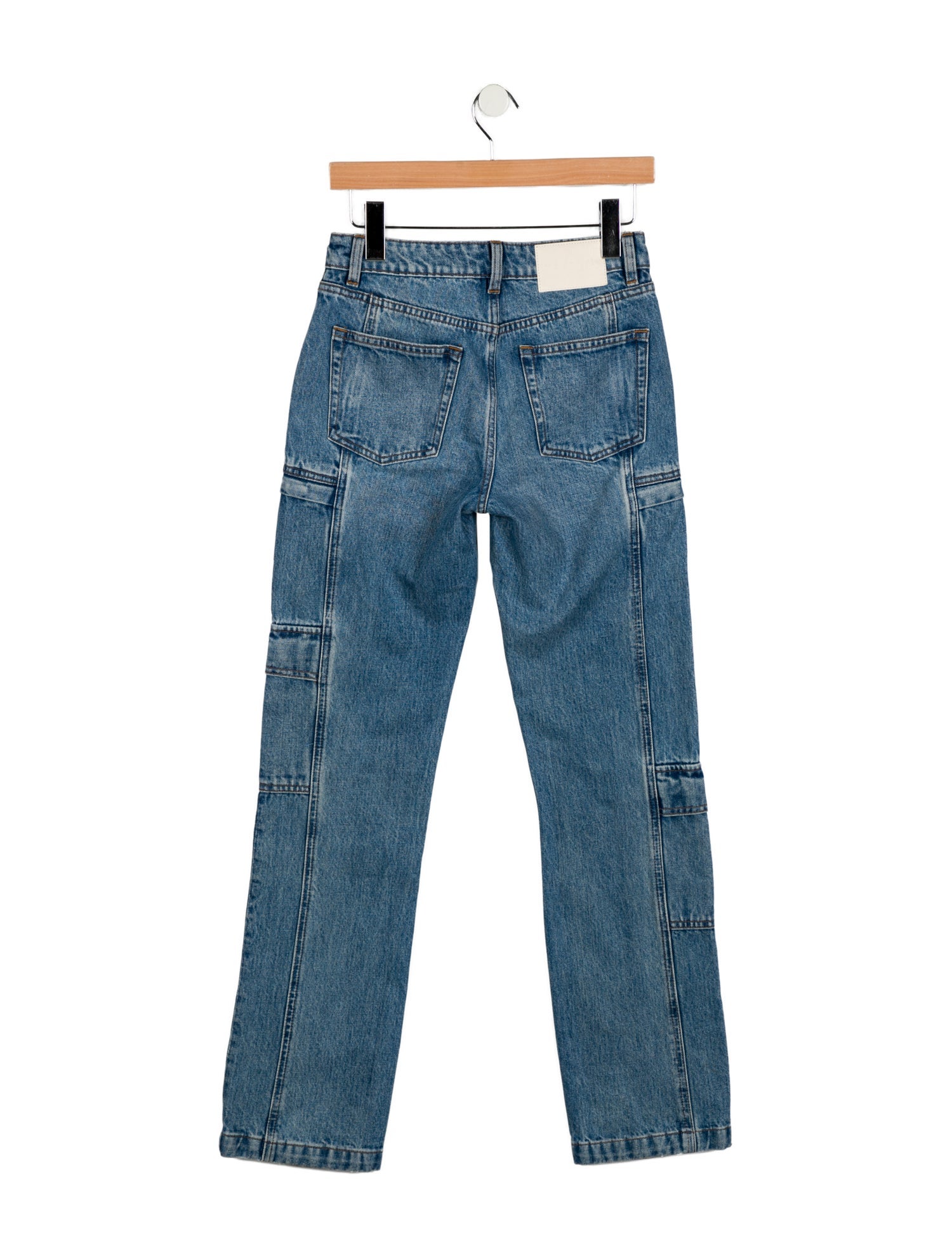 GRLFRND Mid-Rise Straight Leg Jeans