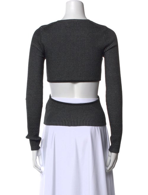 GRLFRND Bateau Neckline Long Sleeve Crop Top