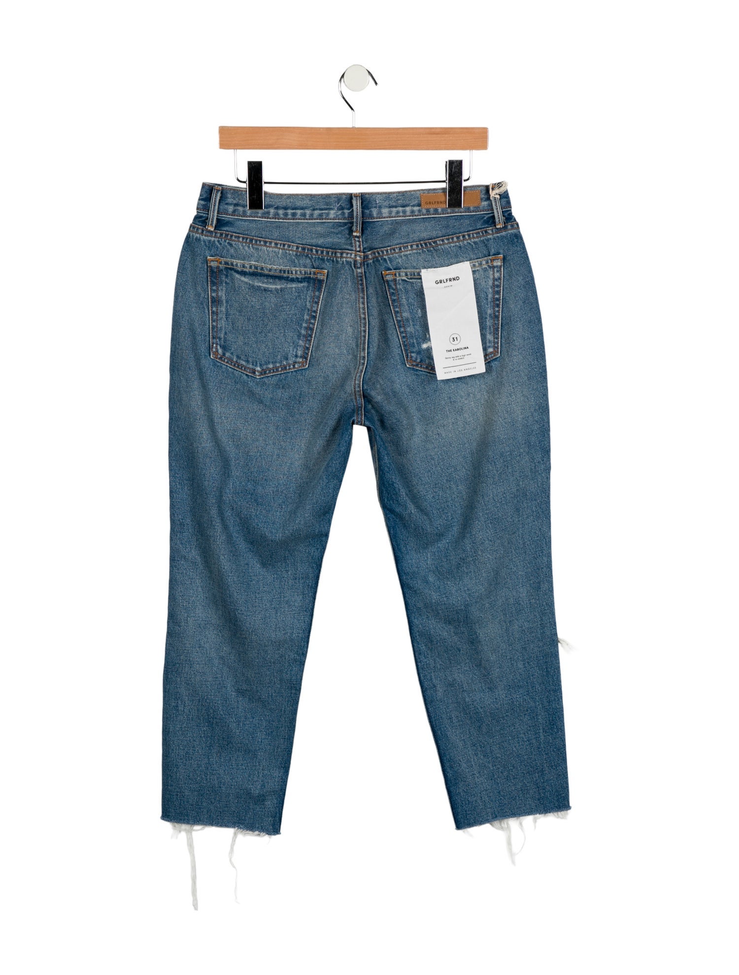 GRLFRND High-Rise Straight Leg Jeans w/ Tags