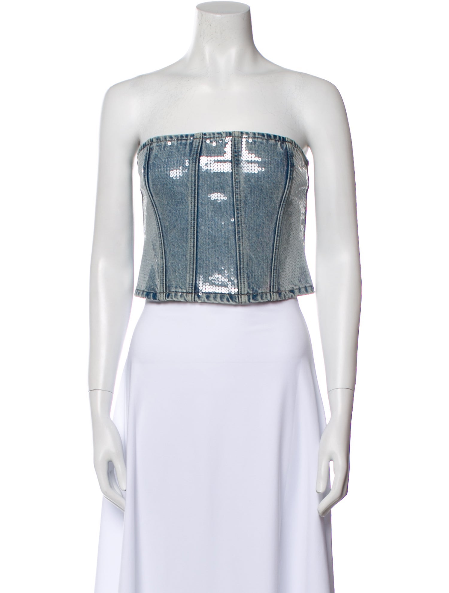 GRLFRND Strapless Crop Top