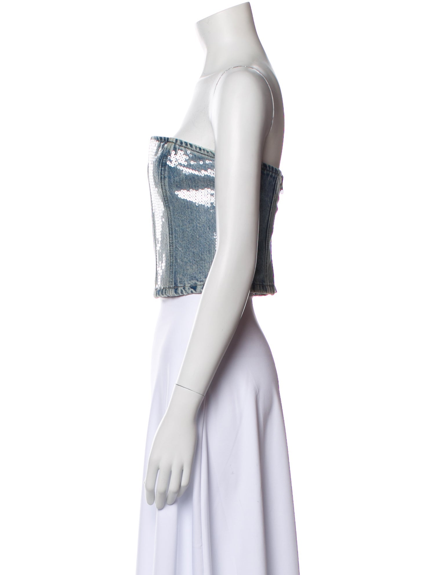 GRLFRND Strapless Crop Top