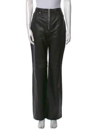 GRLFRND Leather Wide Leg Pants