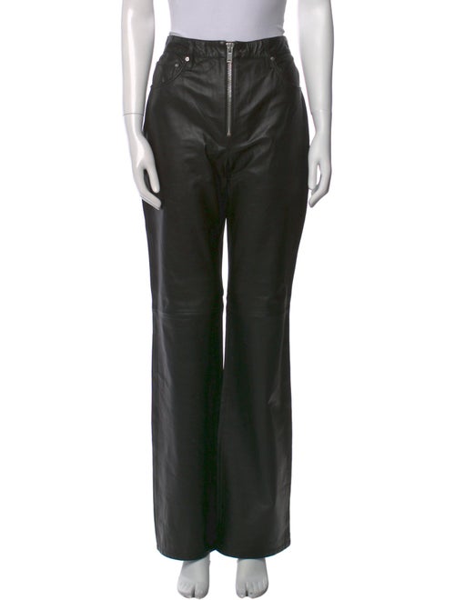GRLFRND Leather Wide Leg Pants