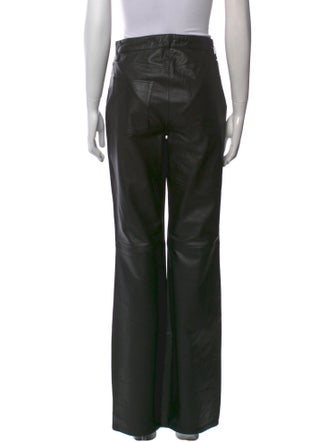 GRLFRND Leather Wide Leg Pants