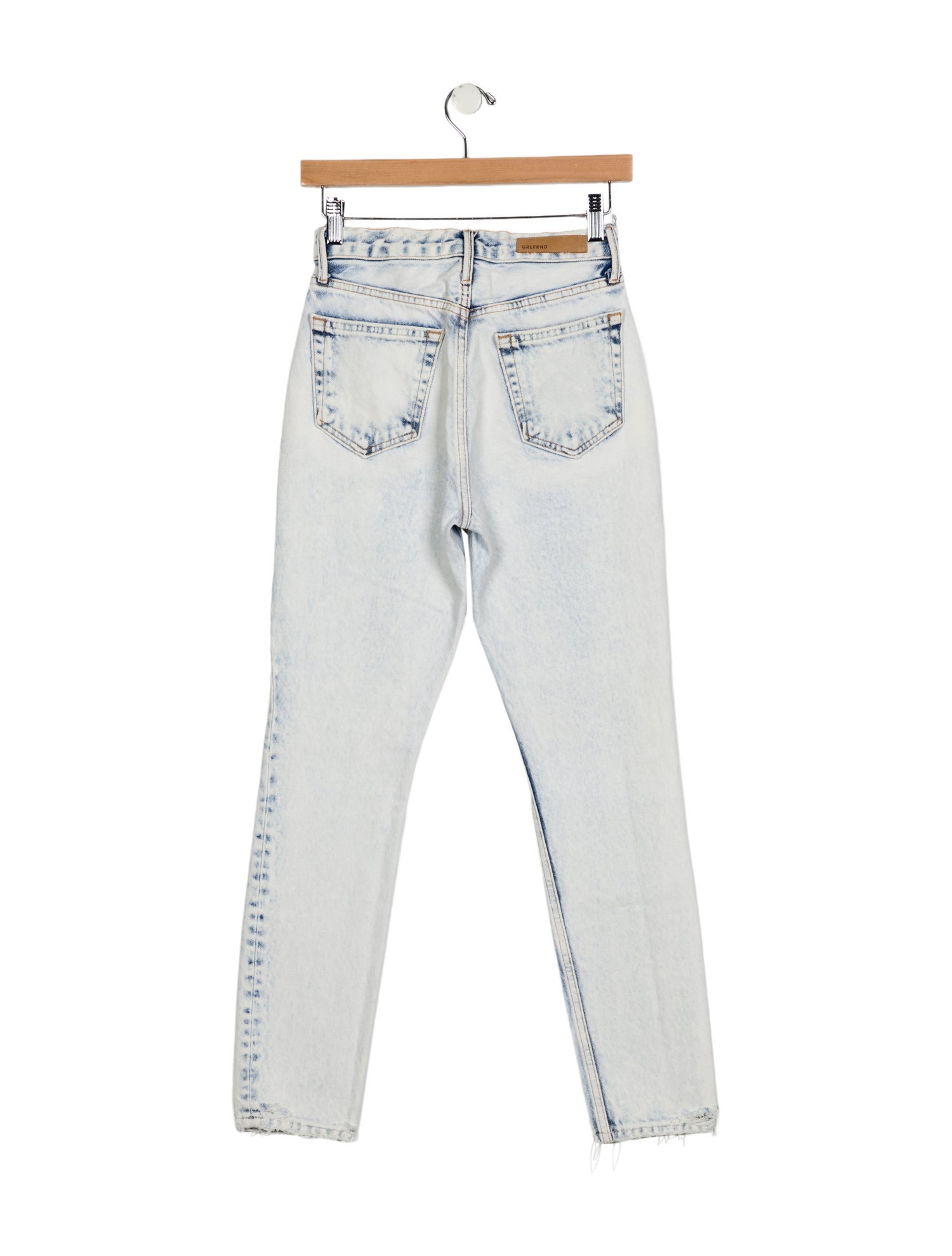 GRLFRND Mid-Rise Straight Leg Jeans