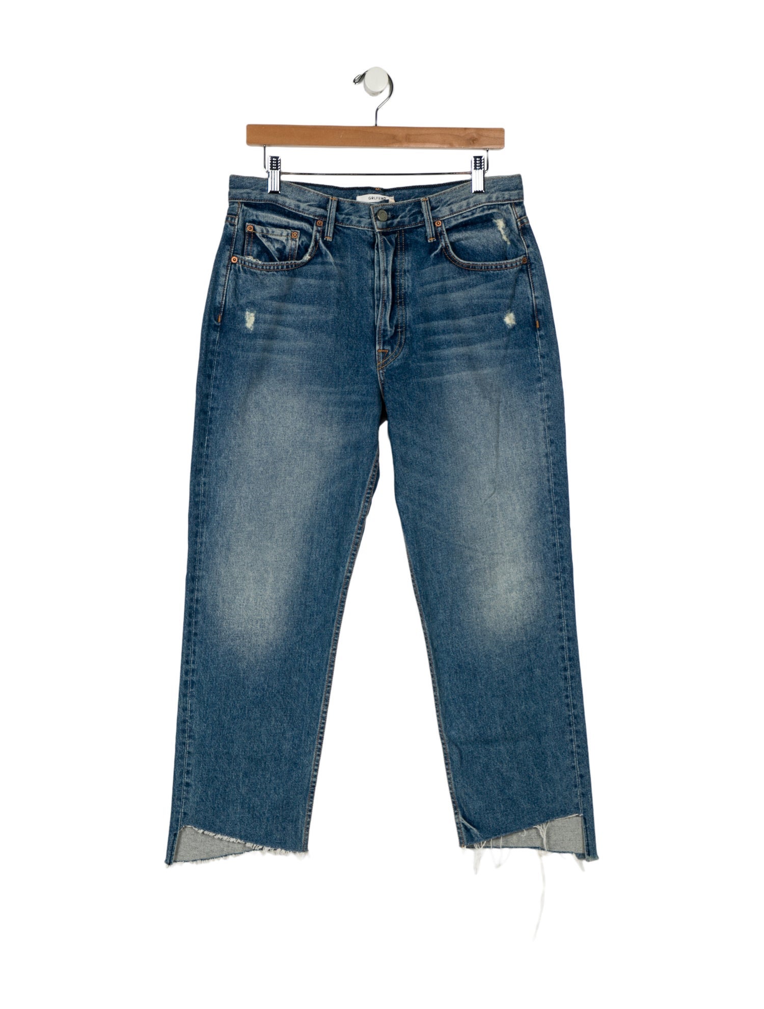 GRLFRND Mid-Rise Straight Leg Jeans w/ Tags