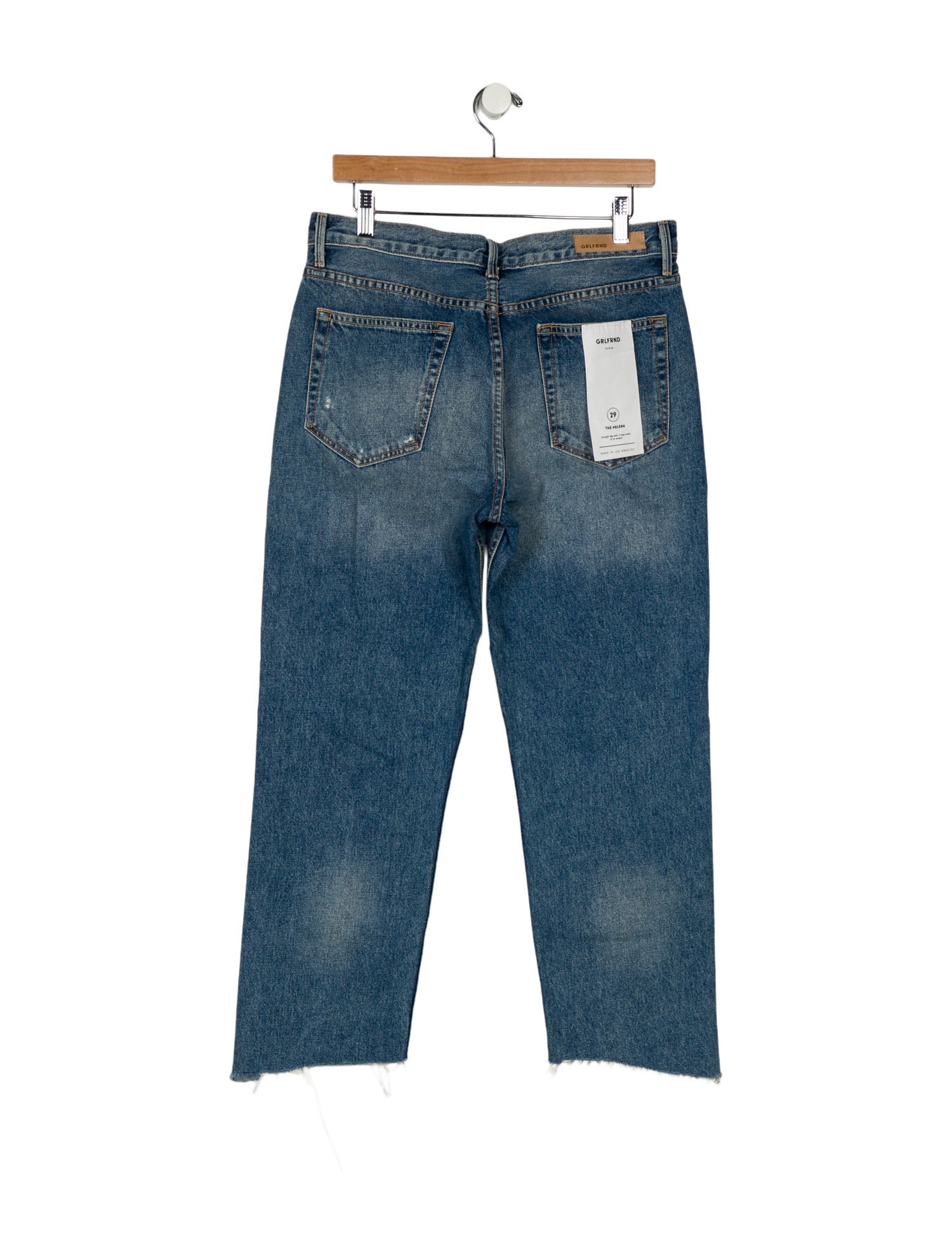 GRLFRND Mid-Rise Straight Leg Jeans w/ Tags