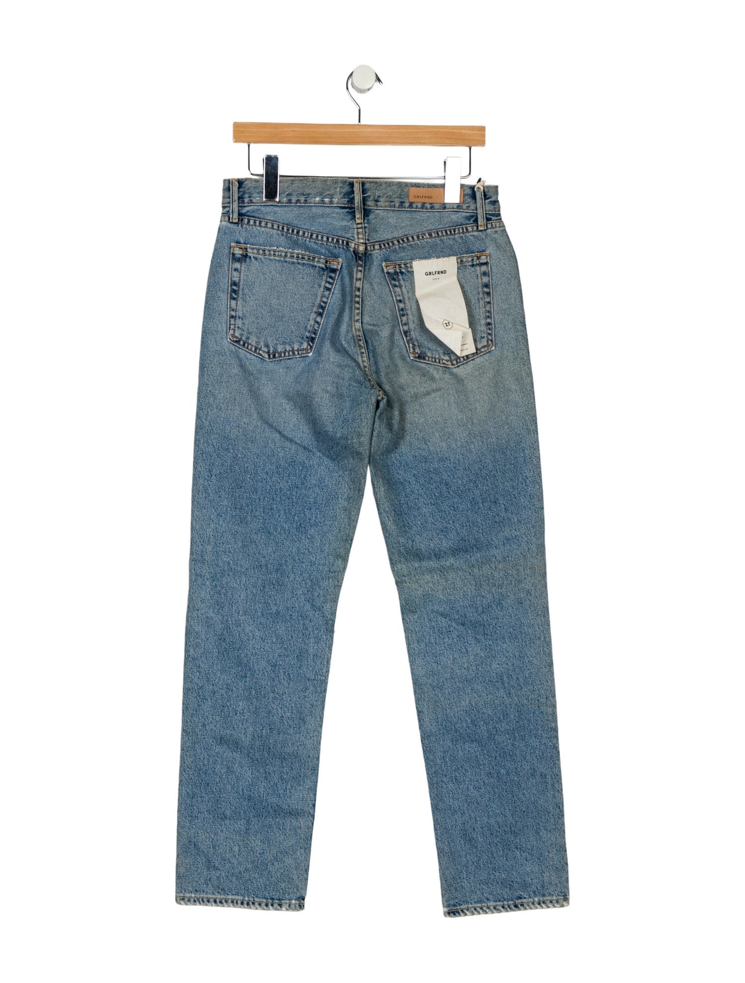 GRLFRND Mid-Rise Straight Leg Jeans w/ Tags