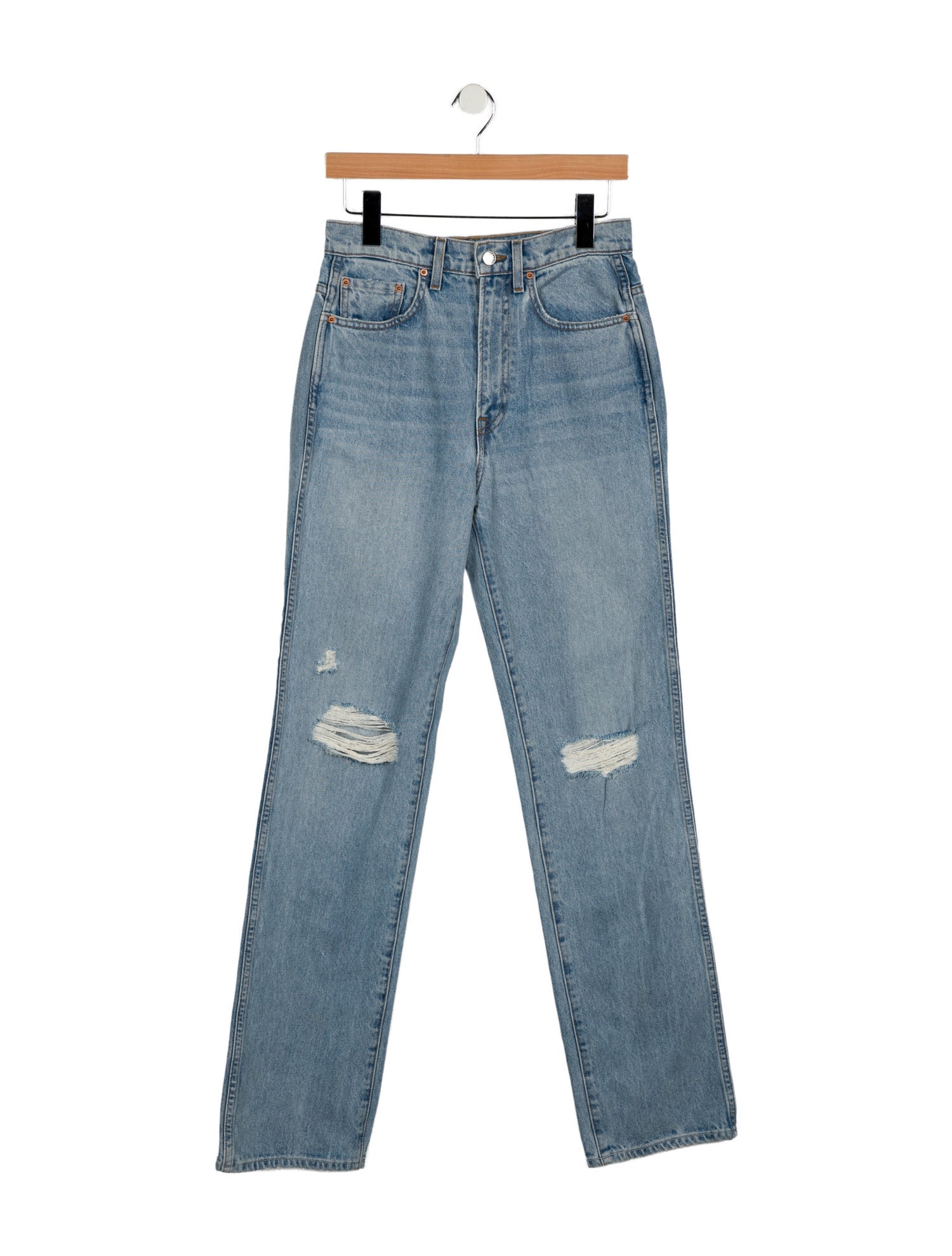 GRLFRND High-Rise Straight Leg Jeans