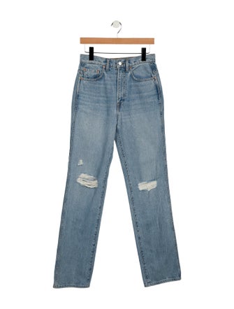 GRLFRND High-Rise Straight Leg Jeans