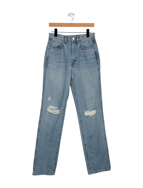 GRLFRND High-Rise Straight Leg Jeans