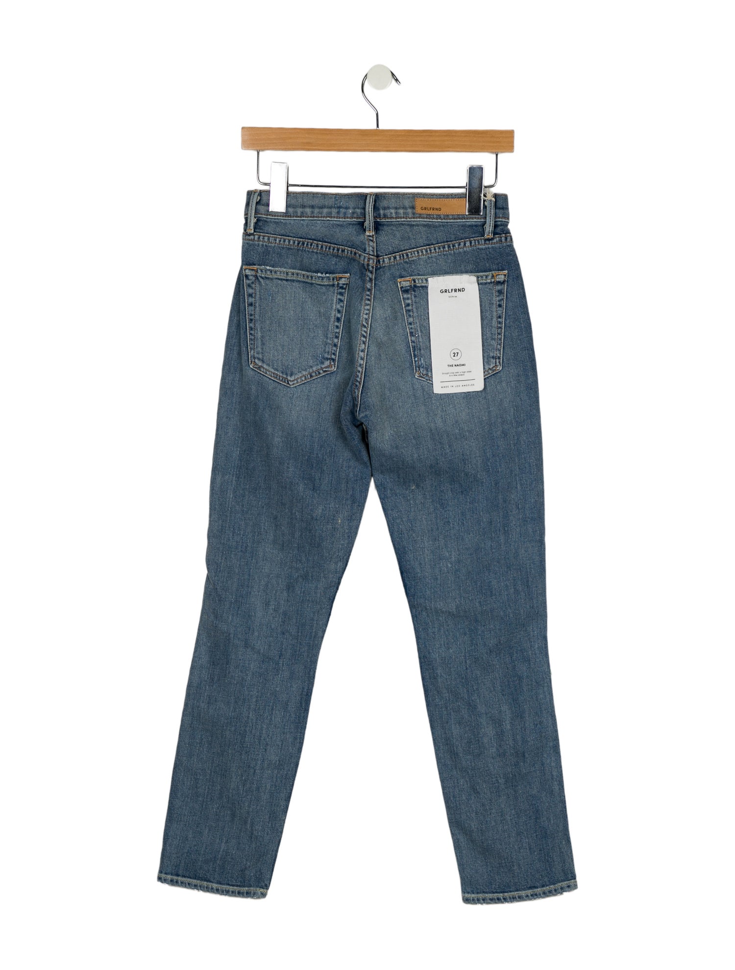 GRLFRND Mid-Rise Straight Leg Jeans w/ Tags