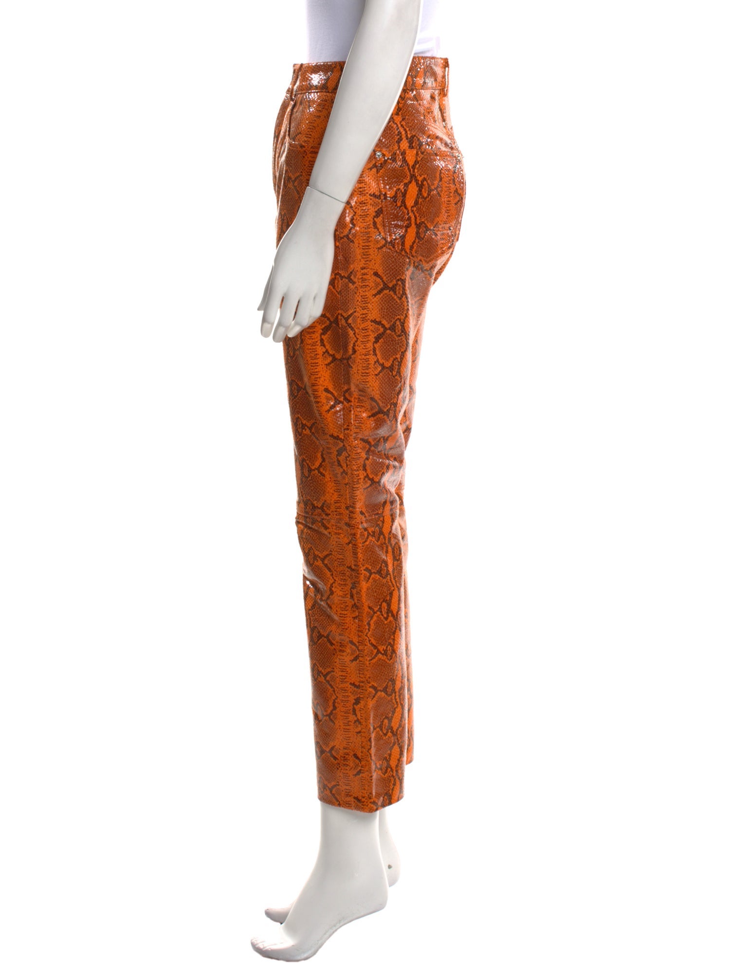 GRLFRND Leather Straight Leg Pants