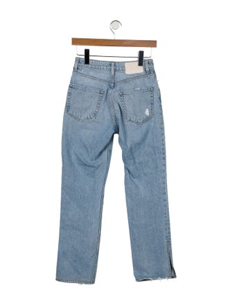 GRLFRND Mid-Rise Straight Leg Jeans