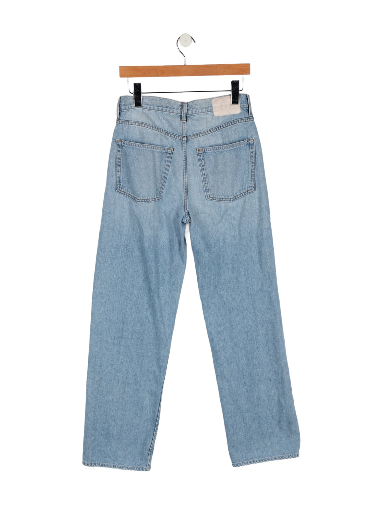 GRLFRND Mid-Rise Straight Leg Jeans