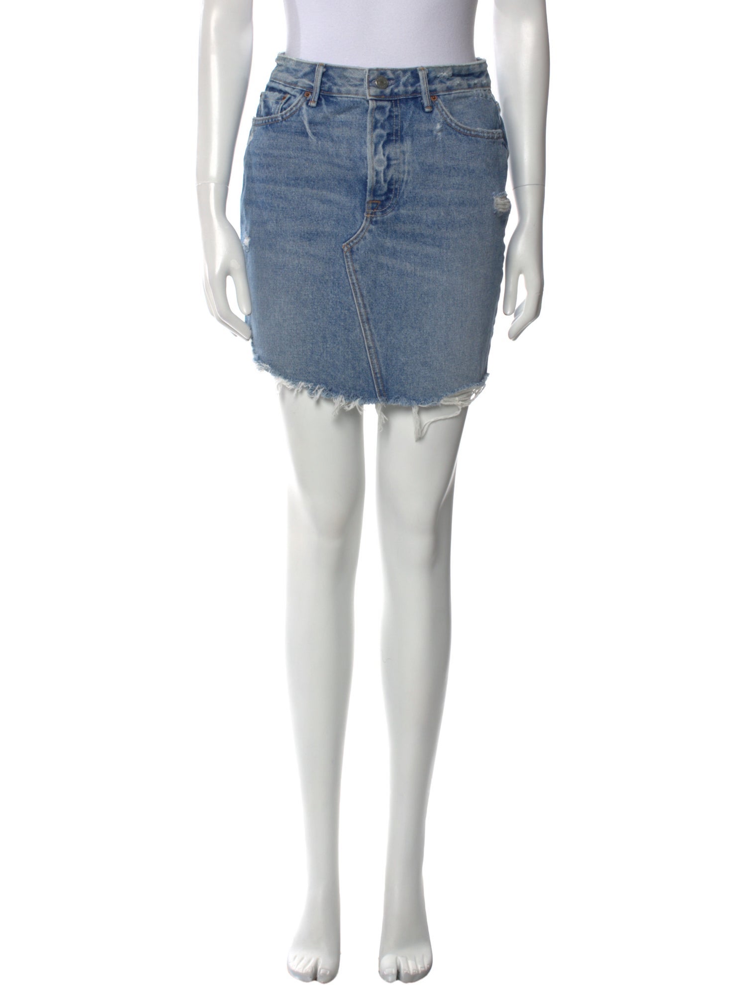 GRLFRND Distressed Accents Mini Skirt