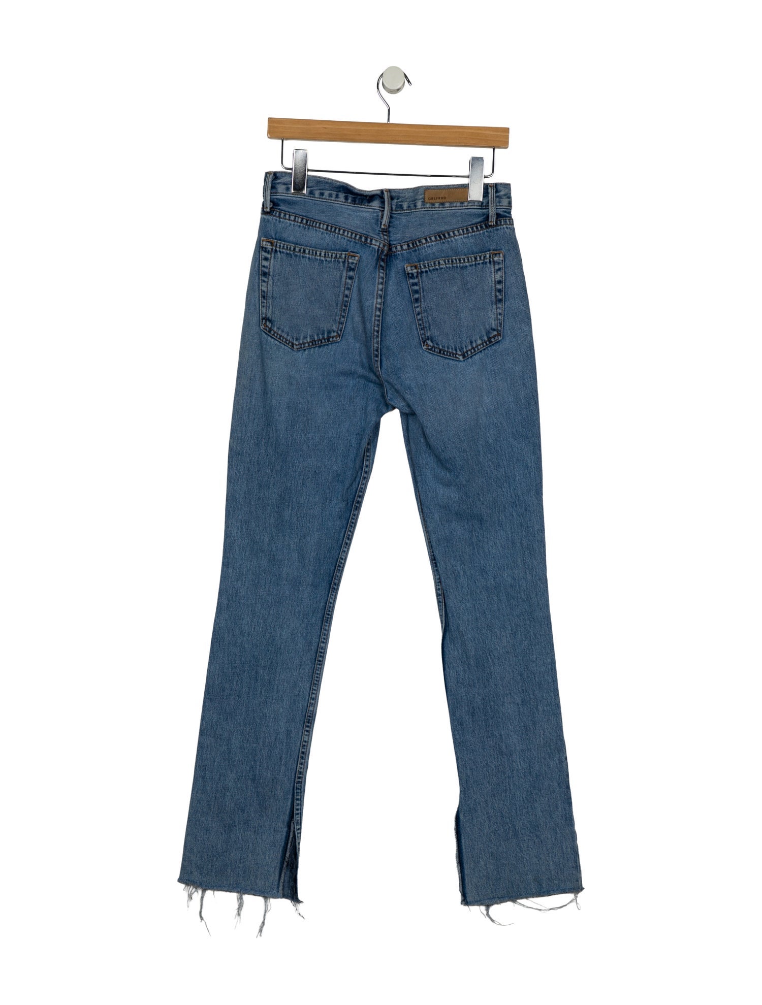 GRLFRND Mid-Rise Straight Leg Jeans