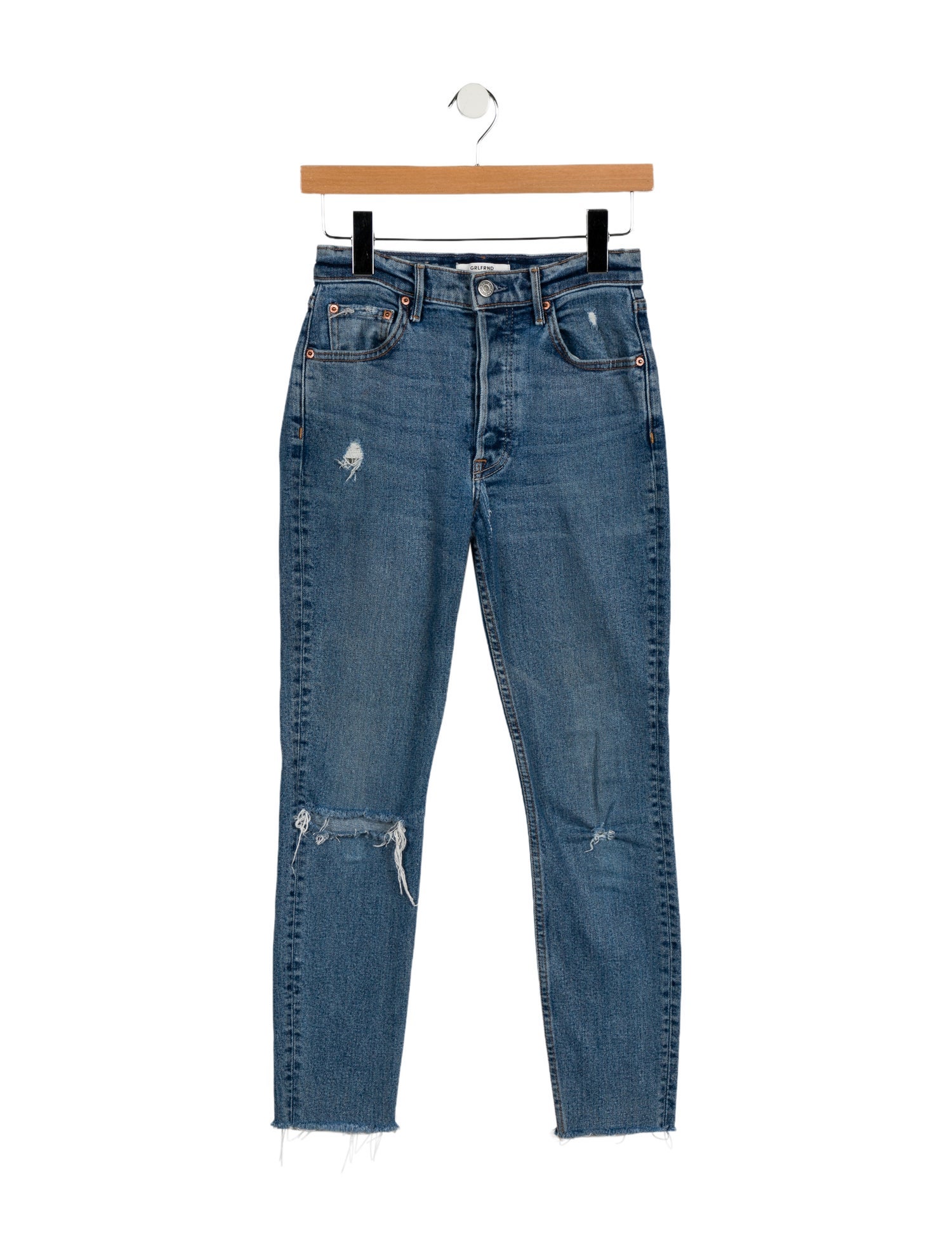 GRLFRND Mid-Rise Skinny Leg Jeans