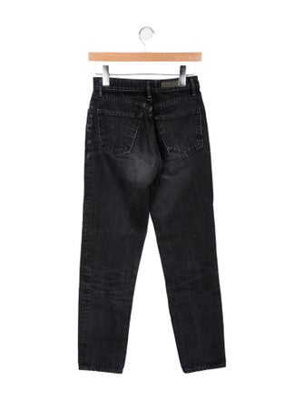 GRLFRND Mid-Rise Straight Leg Jeans