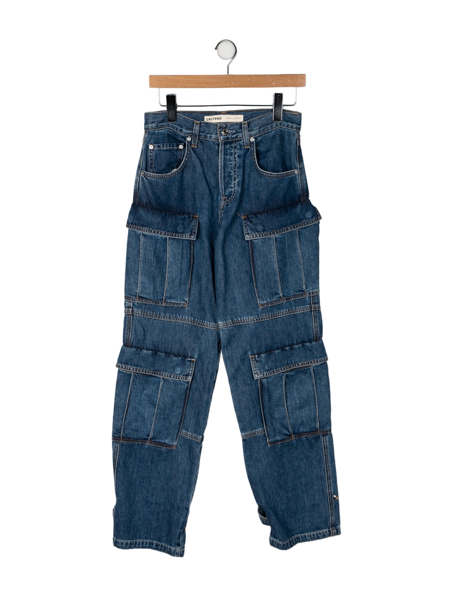 GRLFRND High-Rise Straight Leg Jeans