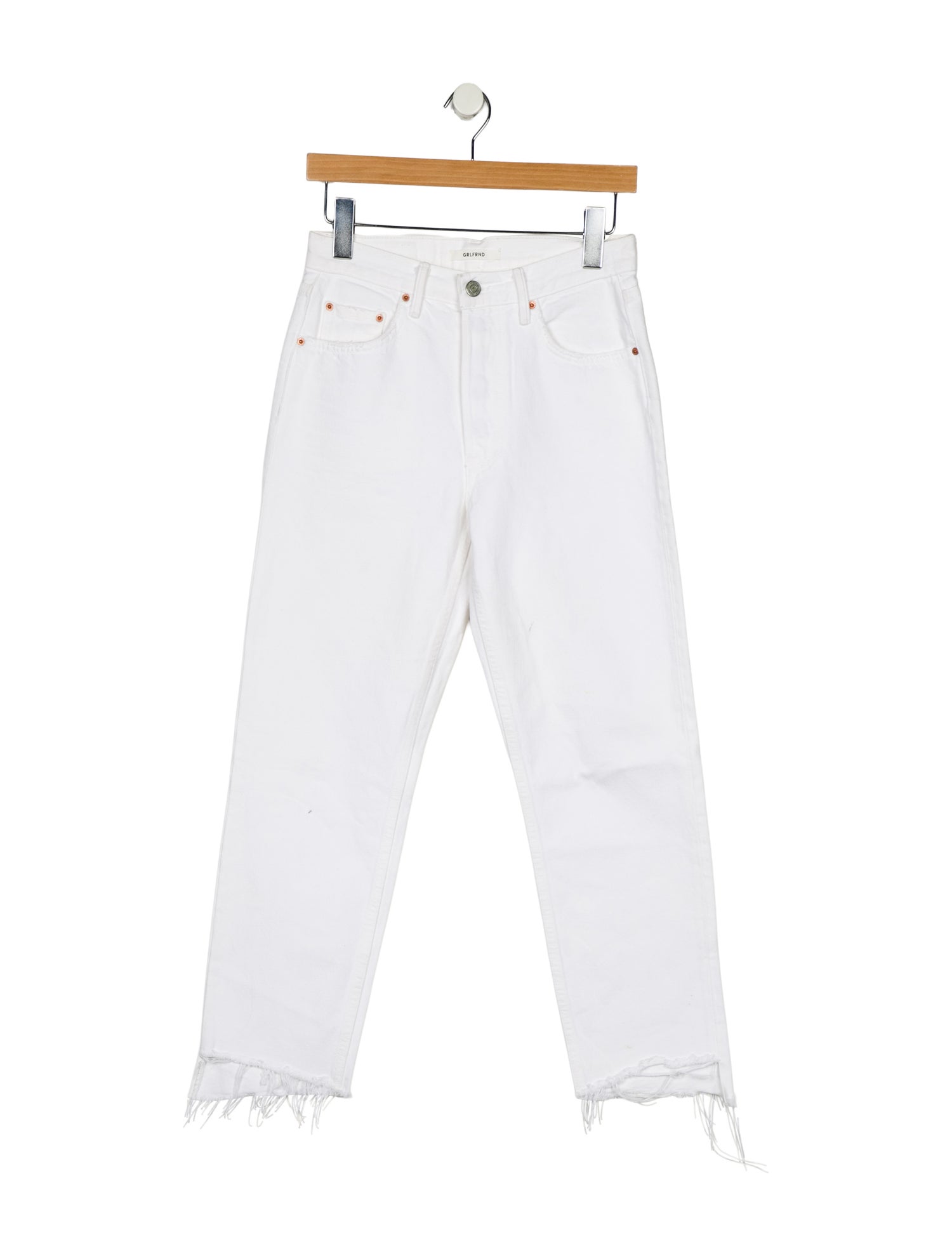 GRLFRND Mid-Rise Straight Leg Jeans
