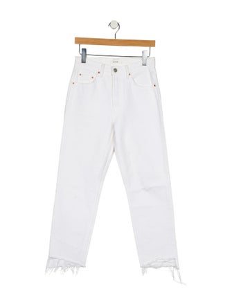 GRLFRND Mid-Rise Straight Leg Jeans