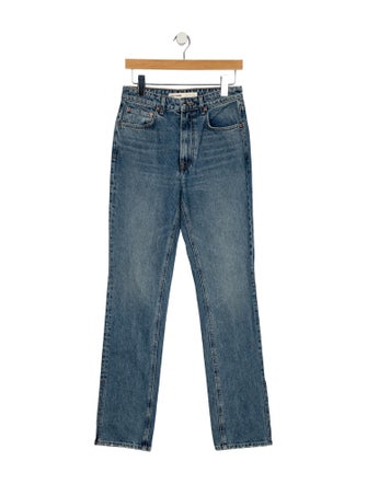 GRLFRND High-Rise Straight Leg Jeans