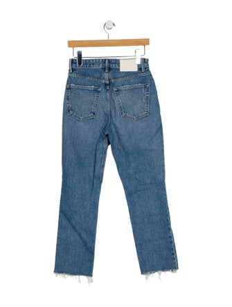 GRLFRND Mid-Rise Straight Leg Jeans
