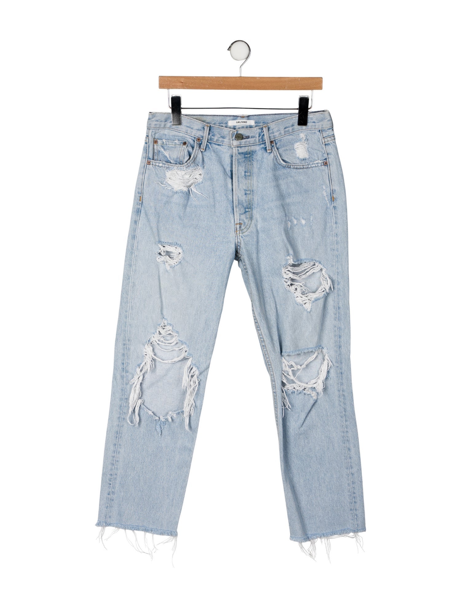 GRLFRND High-Rise Straight Leg Jeans
