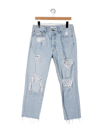 GRLFRND High-Rise Straight Leg Jeans