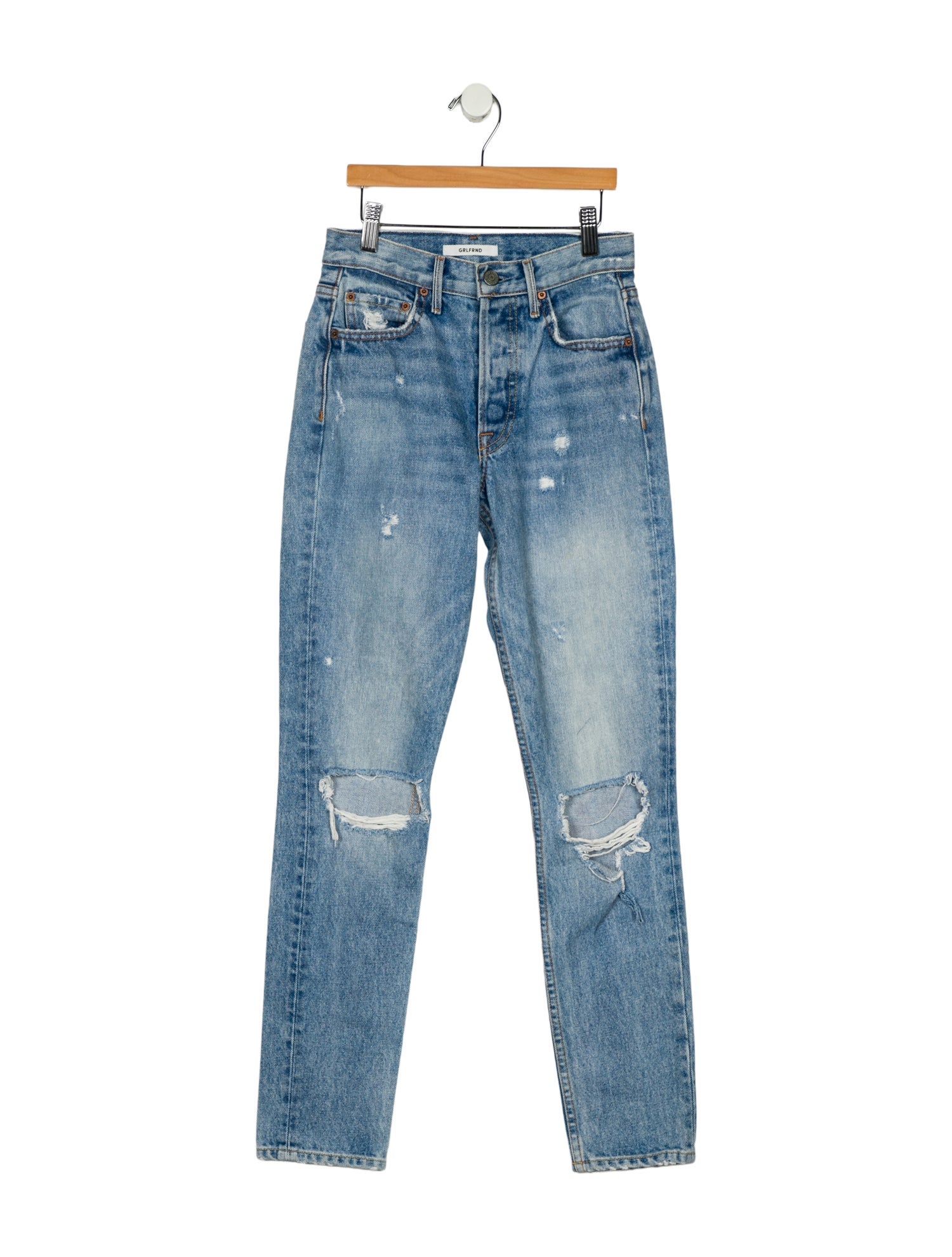 GRLFRND High-Rise Straight Leg Jeans