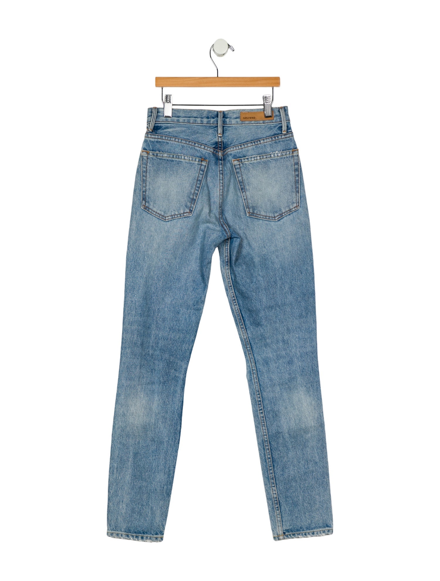 GRLFRND High-Rise Straight Leg Jeans