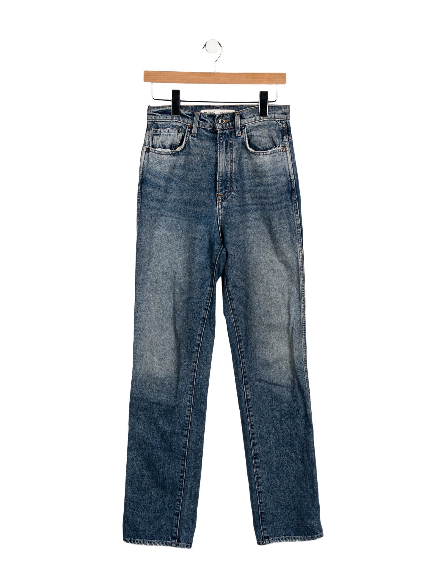 GRLFRND High-Rise Straight Leg Jeans
