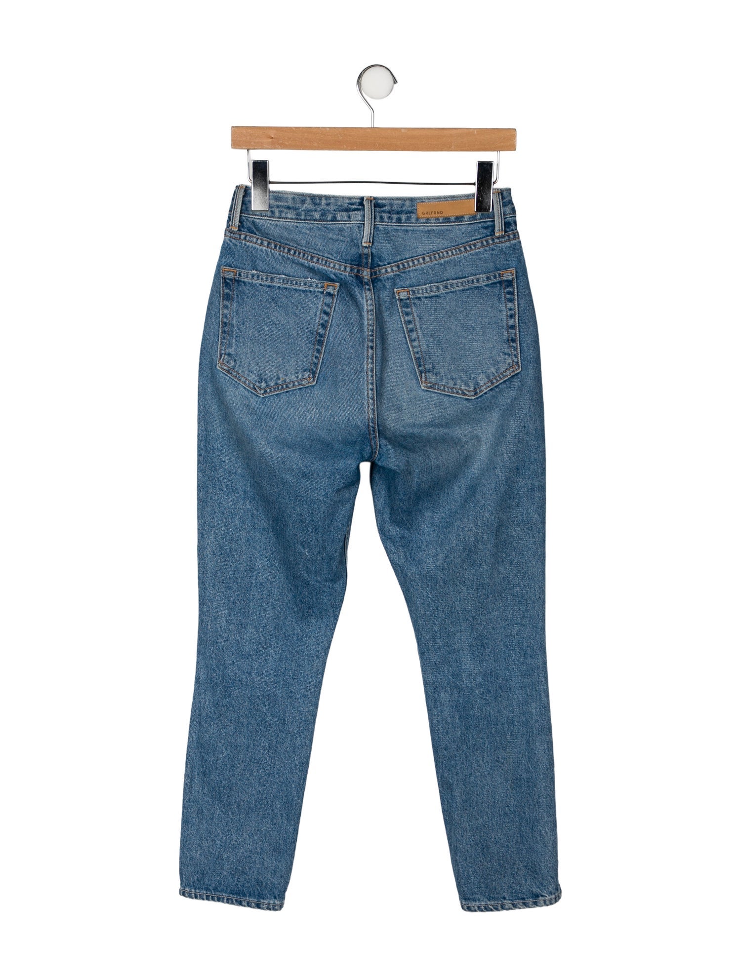 GRLFRND High-Rise Straight Leg Jeans