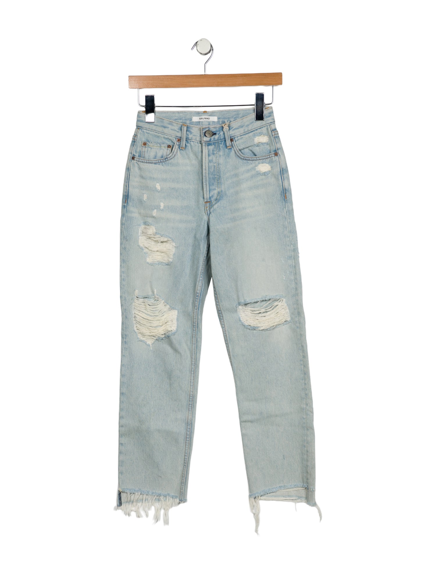 GRLFRND Mid-Rise Straight Leg Jeans w/ Tags