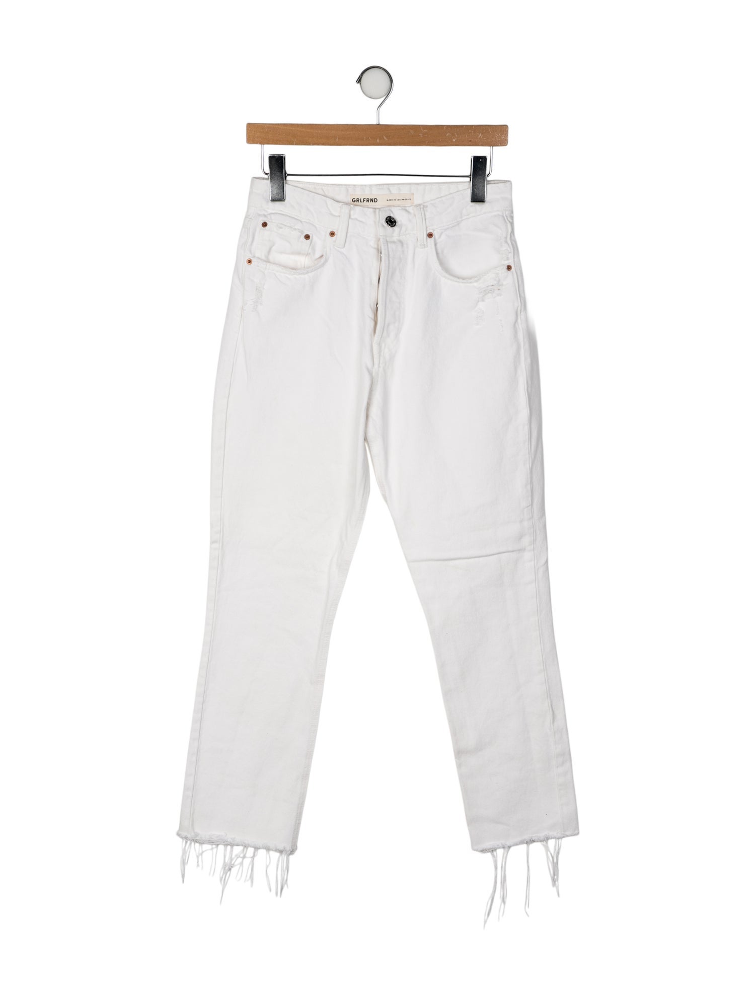 GRLFRND High-Rise Straight Leg Jeans
