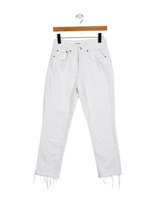 GRLFRND Mid-Rise Straight Leg Jeans