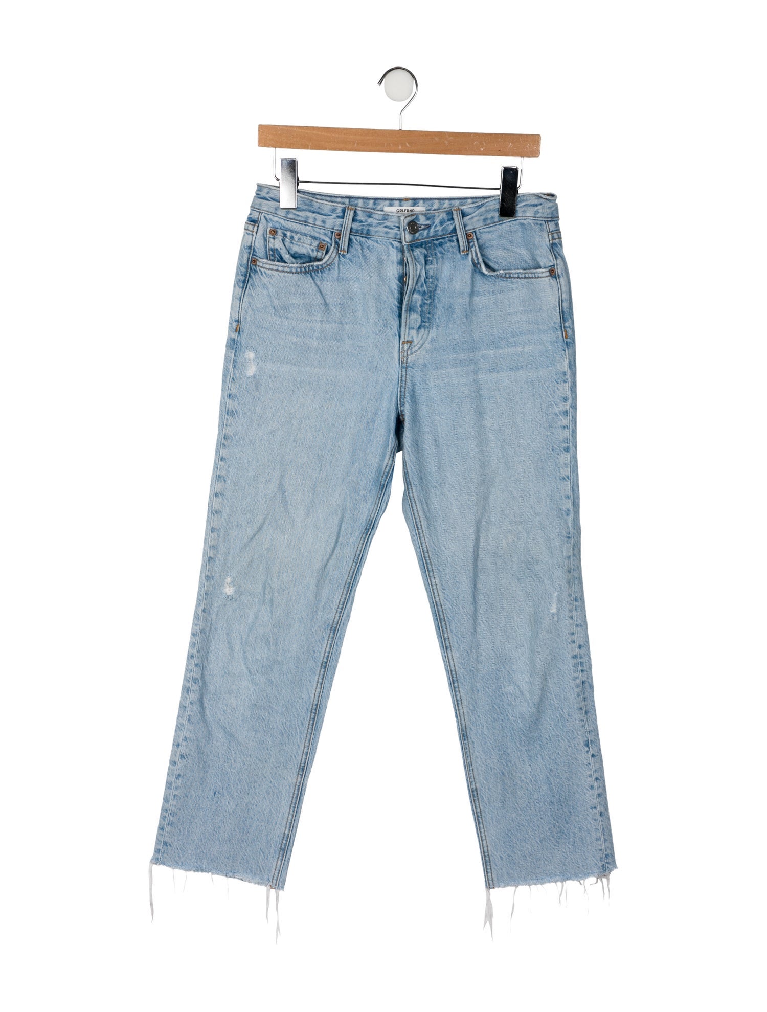 GRLFRND Mid-Rise Straight Leg Jeans