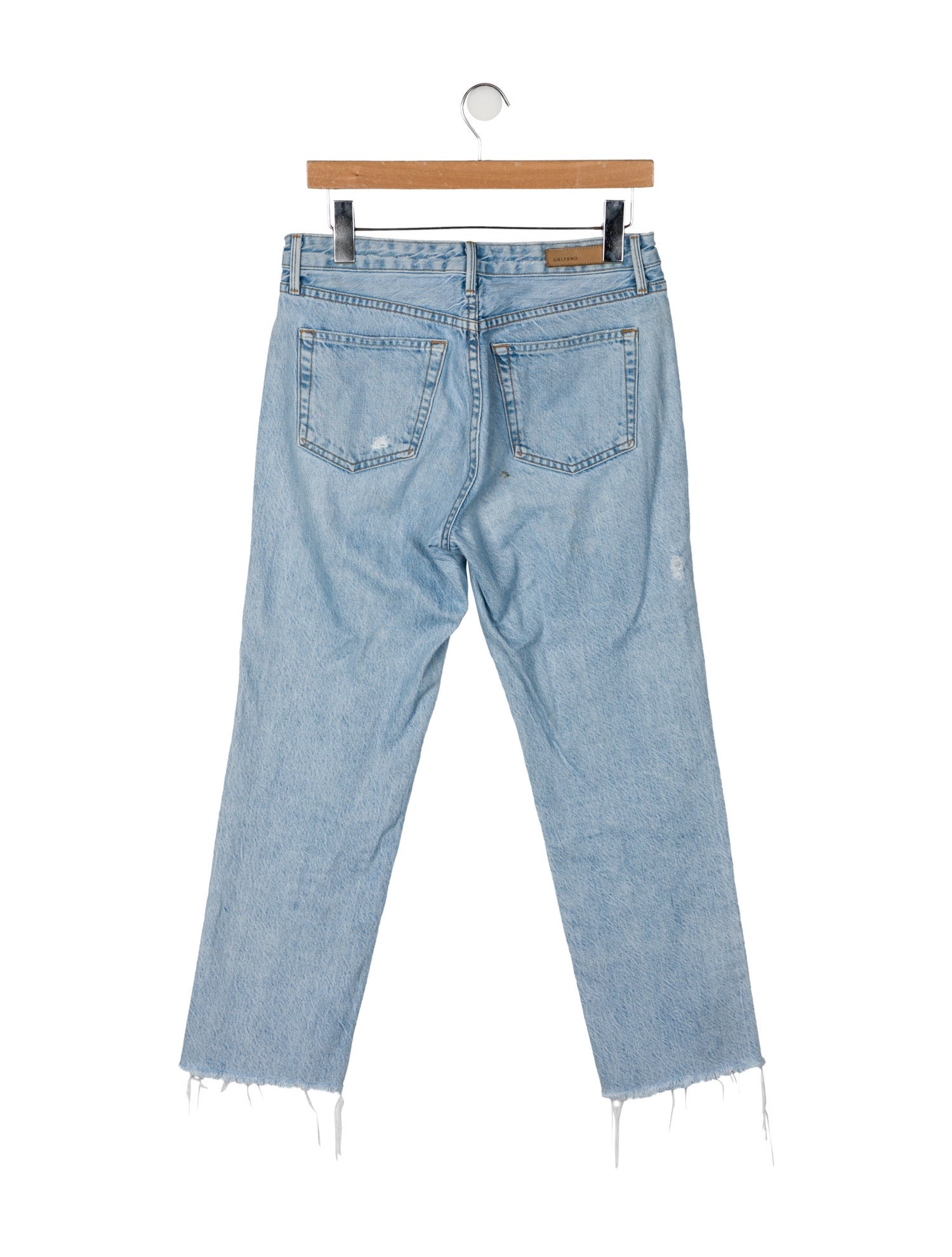 GRLFRND Mid-Rise Straight Leg Jeans