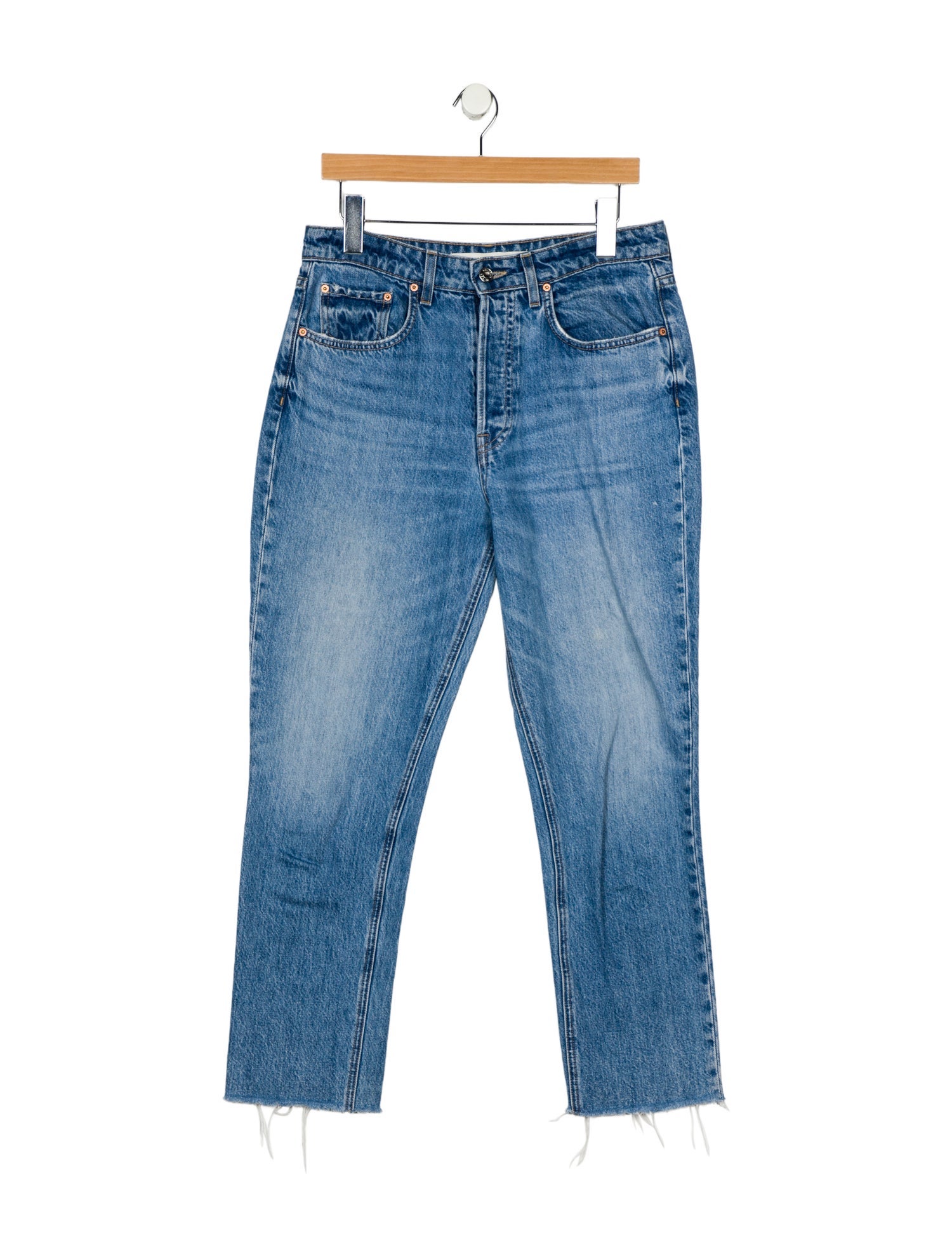 GRLFRND High-Rise Straight Leg Jeans